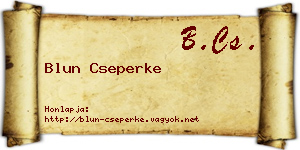 Blun Cseperke névjegykártya
